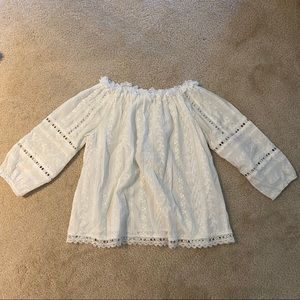 Embroidered Off Shoulder Blouse